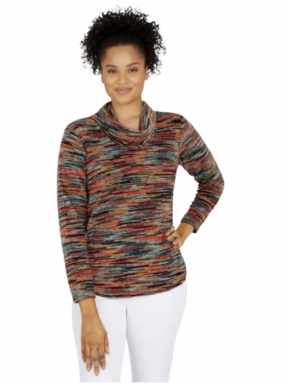 Ruby Rd. Top Luxe Chenille Cowl Neck Top | Petite XL | CozyChic